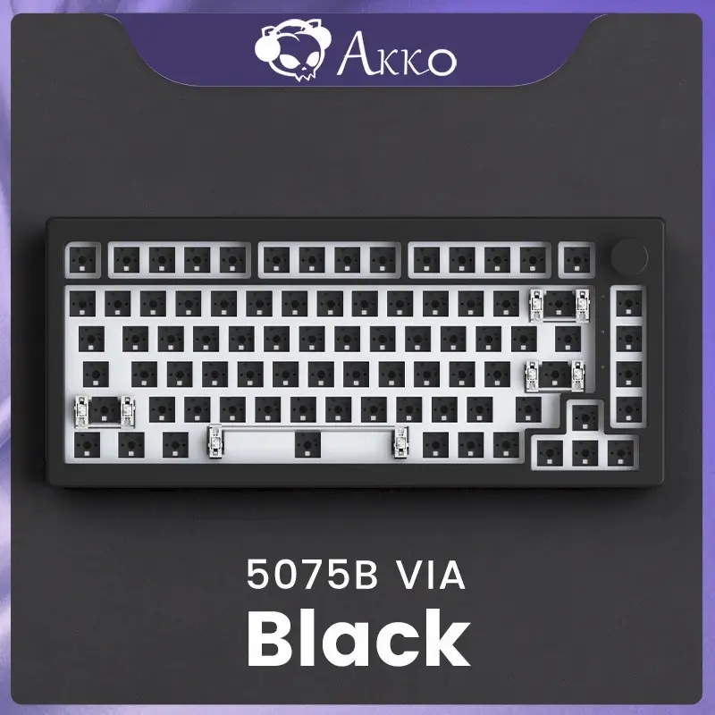 Akko 5075B VIA Barebone Kit 75% RGB w/ Knob